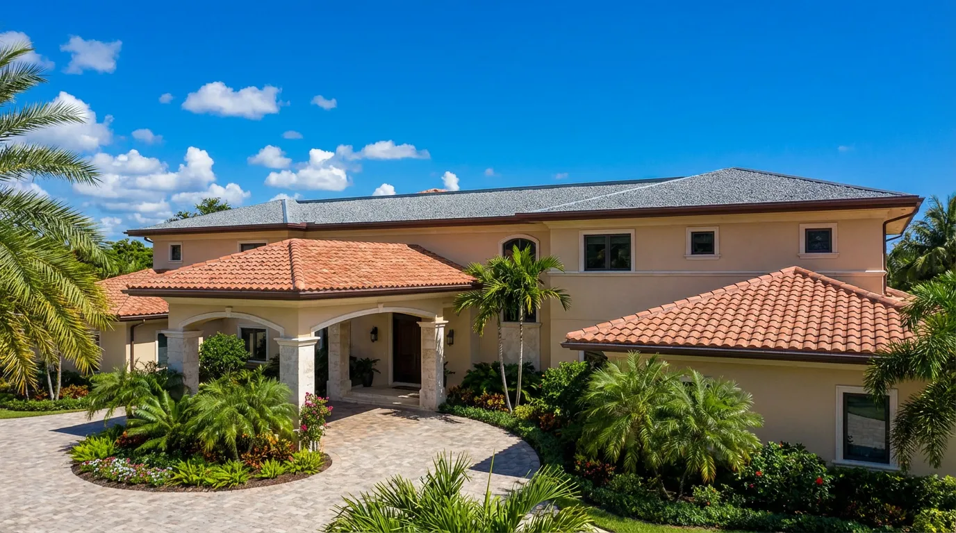 A completed built up roofing system with gravel ballast on a low-slope commercial structure in South Florida — Haven Bathrooms & Roofing, Miami, FL